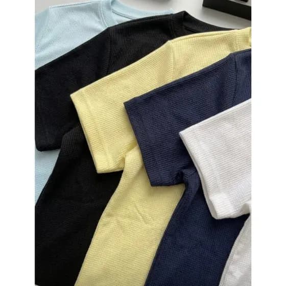 Kit Com 5 ou unidade Camiseta Texturizadas Masculinas Premium Básica Casual Confortável Modas