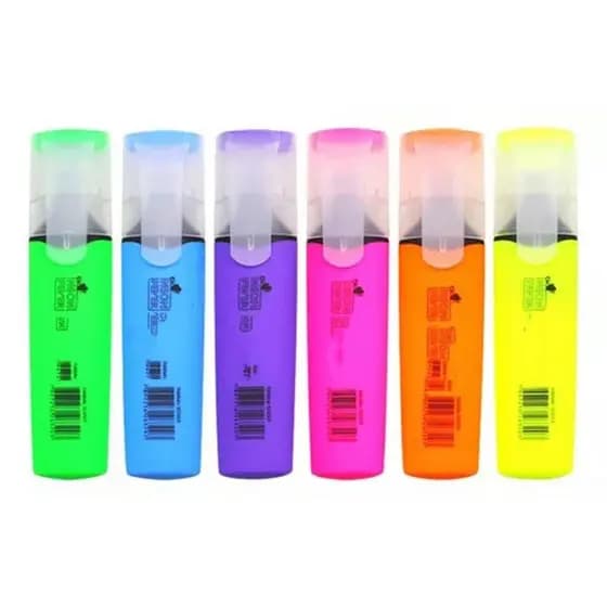 Caneta Marca Texto Neon/ Pastel C/ 4  Unidades