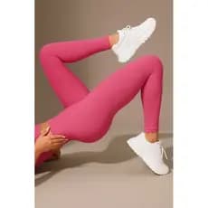 Calça Legging Sem Costura Canelado Grosso, Legging Feminina Fitness Zero Transparência