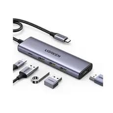 Adaptador Ugreen, Usb-c Para 3x Usb 3.0, Hdmi E Usb-c Pd