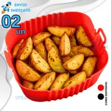 Assadeira de Silicone para Airfryer e Forno Antiaderente Flexível Reutilizável