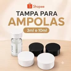 Kit Tampas 10, 25, 50 ou 100 para Ampola 3ml ou 10ml Tizer Peptideos Hormonio Testo