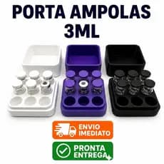 Caixa Porta Ampola 3ml a 5ml Case Organizadora 9 Porta Frascos Ampolas Para Vacinas e Injeções
