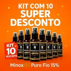 KIT com 5 e 10 Tônico Capilar 15% Anti Queda Crescimento Poderoso Barba Cabelo Sobrancelha Bigode f