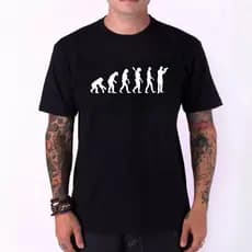Camiseta Barman Evolução Bartender Mixology 100% Algodão Drinks Bar