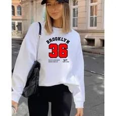 Blusa de Frio Sem Capuz Moletom Brooklyn 36 100% Algodão
