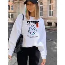 Moletom Blusa de Frio Feminina Smille Secure Blusa de Frio Quentinha Envio