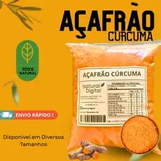 Açafrão Cúrcuma Pó 100% Curcumina Puro - com Laudo