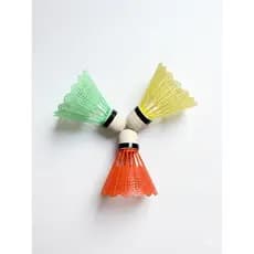 kit 3 petecas para badminton cores sortidas recreação