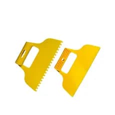 kit 2 espátulas plástico de pintura lisa e dentada profissional