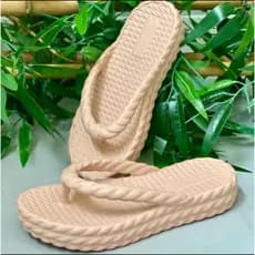 Chinelo nuvem Plataforma Solado Alto trançado feminino