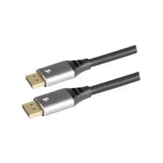 5+ 018-7499 Cabo Displayport Macho x Macho 1.4 Hbr 8K com Trava, Preto, 1.8 m