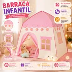 Barraca Infantil Menina Castelo Encantado Dobrável Fácil Montagem e Transporte