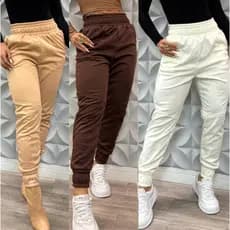 Calça Moletom Feminina Jogger Grosso Cintura Alta Super Quentinha Ideal Para Frio