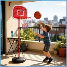 Cesta Bola Hoop Para Crianças Com 3 Bolas Bomba Altura Ajustável Brinquedo Basquete Ao Ar Livre huebasevn