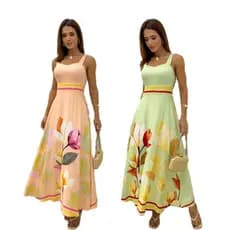 Vestido Longo Com Elastex e Alça