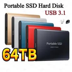 Portátil Ssd Tipo-C Usb 3.1 60tb 30tb 16tb 8tb Disco Rígido 4tb Externo M . 2 Para Mesa De Volta Flash De Memória