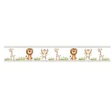 Faixa Decorativa Adesiva Papel de Parede quarto infantil safari
