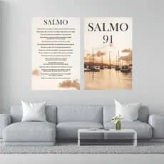 Quadro Decorativo Religioso Salmo 50x30 Quarto Sala Hall Premium luxo