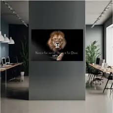 Quadro Decorativo Leão De Judá Nunca Foi Sorte Sempre Foi Deus Mosaico Sala Quarto Escritório