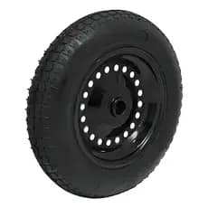 Roda Carrinho De Mão Aço Completa Pneu Câmara 3.25/8 Preto - Preto