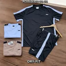 Kit Conjunto PLUSIZE Masculino Dry Fit Camisa + Bermuda G1 G2 G3 Academia Esportivo