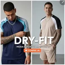 Kit Conjunto Masculino Dry Fit Moda Fitness Camisa + Short Academia Caminhada Verão