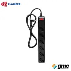 Filtro De Linha Energia 6 Tomadas Cabo 1,5m Preto Preto 127/220v Clamper