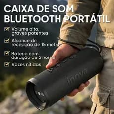 INOVA Caixa De Som Bluetooth Tws Estéreo Alta Hifi Longa Duração IPX6 Speaker Portátil Som Potente Casa Caixa Som