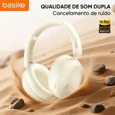 BASIKE Fone De Ouvido Sem Fio Bluetooth ANC Headphone Sem Fio Dobráveis A Qualidade de Som Bluetooth 5.4 HiFi