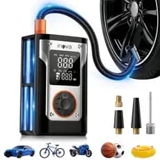 INOVA 150PSI Compressor de Ar Portátil Recarregável com Visor Digital USB para Carro Moto Bicicleta e Bolas