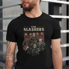 Camiseta The Slashers Halloween 100% Algodão Unissex Feminino e Masculino