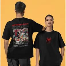 Kit Camiseta Casal Spider Girl Men Estilosos Aranha Moda Streetwear 100% Algodão