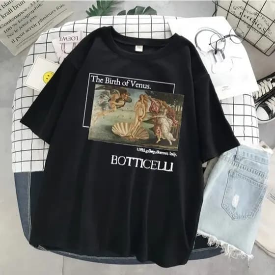 T-Shirt Venus Botticelli Camiseta Feminina 100% Algodão Estampada