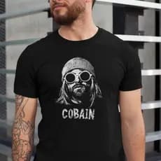 Camiseta Estampada Kurt Cobain 100% Algodão Rock Nirvana Clássicos do Rock