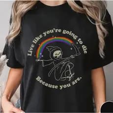 Camiseta Live Like Estampada 100% Algodão T-Shirt Feminina Unissex