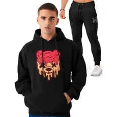 Kit Blusa + Calça Urso CupCake e Lil Bear 100% Algodao Tecido Algodão Camisa premium MPF