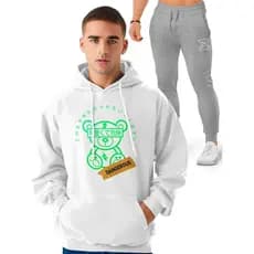 Kit Blusa + Calça Dangerous Urso Japones e Lil Bear 100% Algodao Tecido Algodão Camisa premium MPF