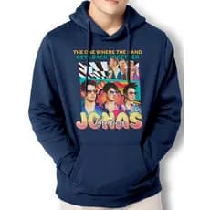 Moletom Casaco Jonas Band Blusa Canguru Tecido Algodão Camisa premium MPF