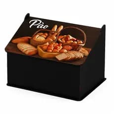 Porta-Pão de Madeira MDF – Mantém o Pão Fresquinho e Deixa Sua Cozinha Organizada