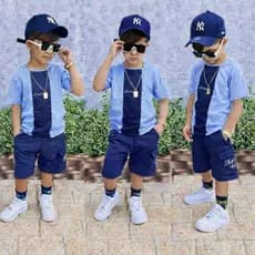 Conjunto Infantil Menino Verão - Blusa + Bermuda fresquinha Roupa masculina infantil moda infantil.