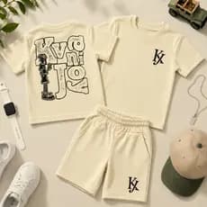Roupa Infantil Masculina - Conjunto Blusa e Bermuda Original Verão Dry Fit Casual Leve