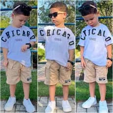 Conjunto Infantil Masculino Verão - Blusa e Short - Conjunto para meninos 2 peças - roupa de meninos