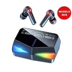 M28 Fone De Ouvido Bluetooth Sem Fio 5.1 Estéreo Com Controle De Toque Redução De Ruído À Prova D'água