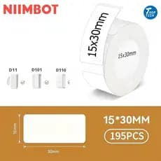 1 Rolo Papel Etiqueta Niimbot D110 D101 D11 15x30mm (195un)-Trop