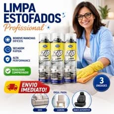Kit Limpa Estofados Bancos Spray Zip Clean 300ml/251g C/2 Unid
