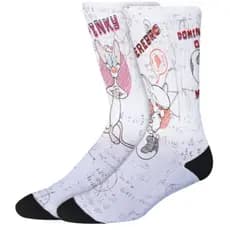 Meia Divertida - Pinky e o Cérebro - Cano Alto - Meias Elite
