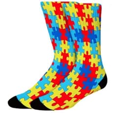 Meia Autismo - Cano Alto  - Meias Elite