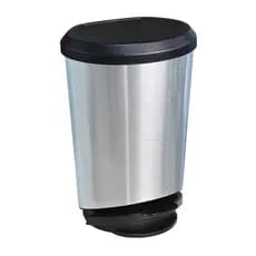 Lixeira Label Inox Com Pedal Cozinha Banheiro 10 Litros
