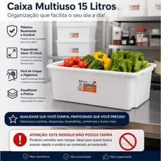 Caixa Bandeja Frigorífica 15L sem Tampa Multiuso para Açougue e Cozinha- Rischioto